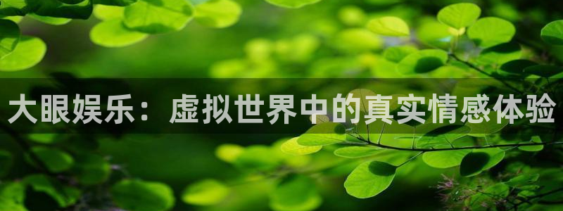 天富平台体育平台登录入口：大眼娱乐：虚拟世界中的真实情感体验