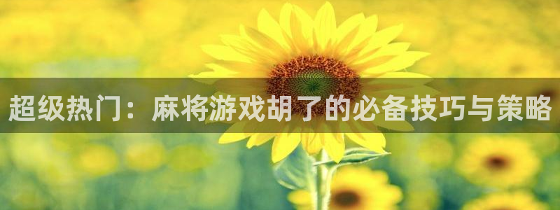 天富平台加拿大下载：超级热门：麻将游戏胡了的必备技巧与策略